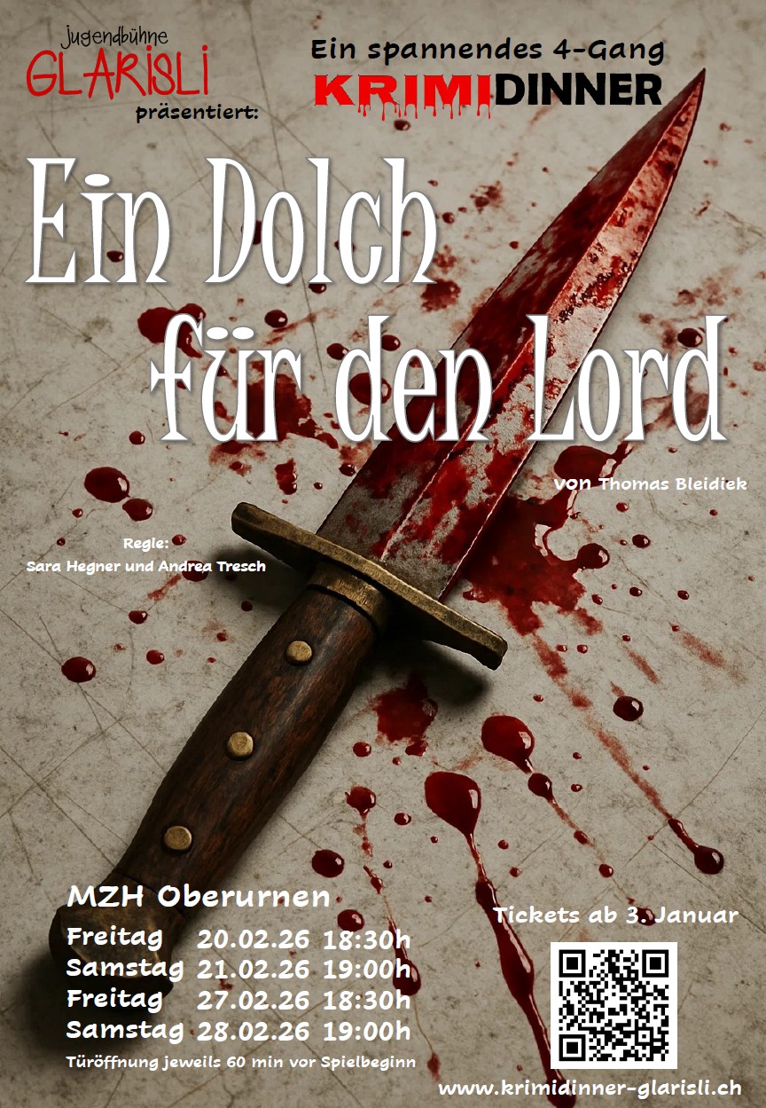 Krimidinner Plakat - Ein Dolch für den Lord